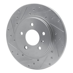 Buick TERRAZA Brake Rotor (1) - Rear Left - R1 Concepts - Drilled & Slotted - Silver - 2005